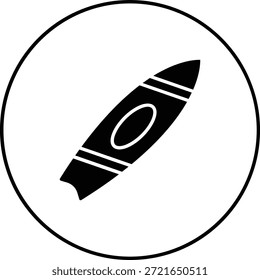 Surfboard vector icon. Can be used for printing, mobile and web applications.