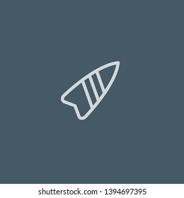 Surfboard vector icon. Surfboard concept stroke symbol design. Thin graphic elements vector illustration, outline pattern for your web site design, logo, UI. EPS 10.