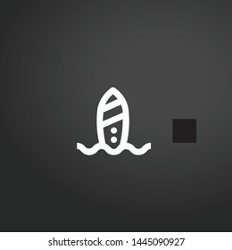 Surfboard vector icon. Surfboard concept stroke symbol design. Thin graphic elements vector illustration, outline pattern for your web site design, logo, UI. EPS 10.