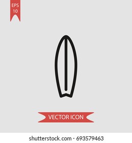 Surfboard vector icon, illustration symbol