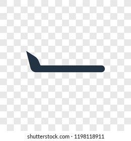 Surfboard vector icon isolated on transparent background, Surfboard transparency logo concept