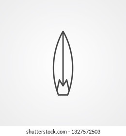 Surfboard vector icon sign symbol