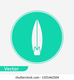 Surfboard vector icon sign symbol