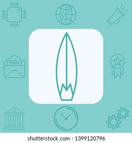 Surfboard vector icon sign symbol