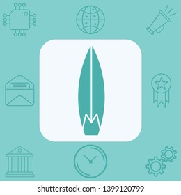 Surfboard vector icon sign symbol