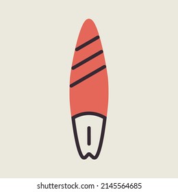 Surfboard vector icon. Summer sign. Graph symbol for travel and tourism web site and apps design, logo, app, UI