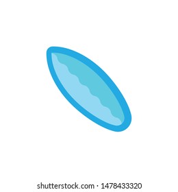 Surfboard vector icon, tropical symbol