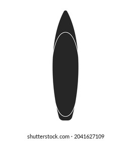 Surfboard vector icon.Black vector icon isolated on white background surfboard.