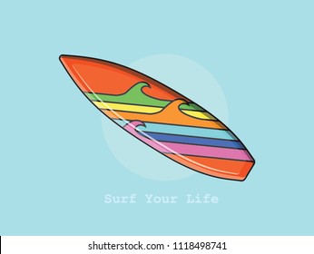 Surfboard vector illustration