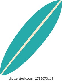 Surfboard vector illustration isolated on white background.