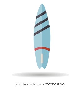 Ícone isolado do vetor de prancha de surfe. Sinal de verão. Símbolo gráfico para site de viagens e turismo e design de aplicativos, logotipo, aplicativo, UI