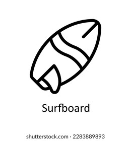 Surfboard Vector   outline Icons. Simple stock illustration stock