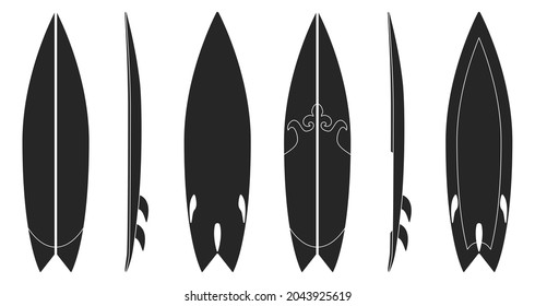 Surfboard vector realistic set icon.Vector illustration surfboard for wave.Isolated icon hawaii of surf board.