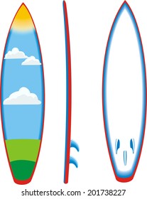 surfboard vector set