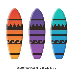 Surfbrett. Vektorgrafik einzeln auf weißem Hintergrund.