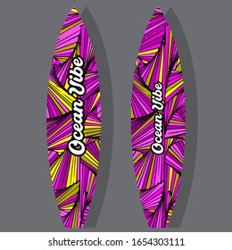 Juego de vectores de Surfboard pantalones en verano