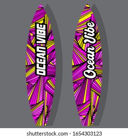 Surfboard vector set Summer t-shirt print