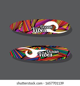Surfboard vector set.Summer t-shirt print