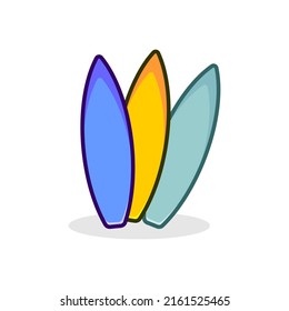Farbset für Surfbretter-Vektorgrafiken und Illustrationen