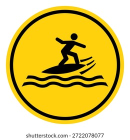 Surfboard-Symbol-Zeichen, Vektorgrafik, einzeln auf weißem Hintergrund.EPS10