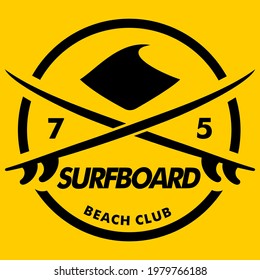 SURFBOARDS CROSS LOGO VECTOR DESIGN