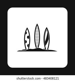 Surfboards icon in simple style on a white background vector illustration