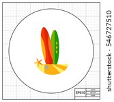 Surfboards on Beach Flat Icon
