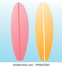 Surfboards Summer Surfing beach vector illustration