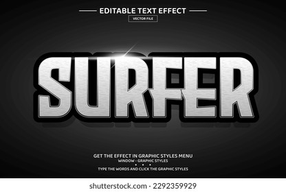 Surfer 3D editable text effect template