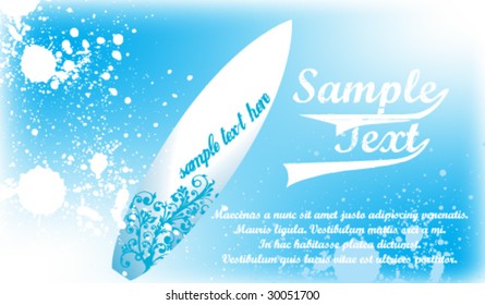 surfer background vector with space for text