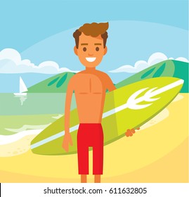 Surfer at the beach