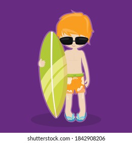surfer boy design vector illustration