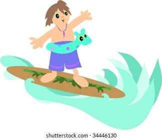 Surfer Boy Vector