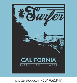 Surfer California Catch The Wave
