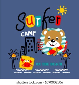 surfer camp design,vector illustration