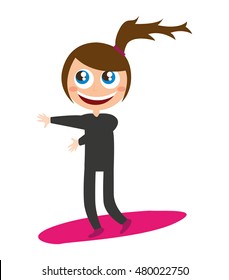 surfer character funny isolated vector illustration design