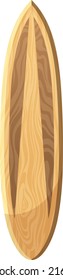 Surfer equipment cartoon icon. Wooden egg shape board