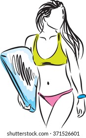 SURFER girl illustration