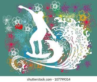 surfer graphic design