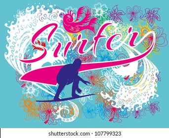 surfer graphic design