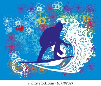 surfer graphic design