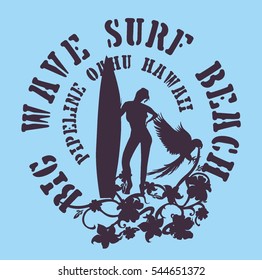  surfer graphic design vector art