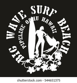  surfer graphic design vector art