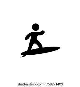 surfer icon. Beach holidays simple icon. Travel element icon. Premium quality graphic design. Signs, outline symbols collection icon for websites, web design on white background