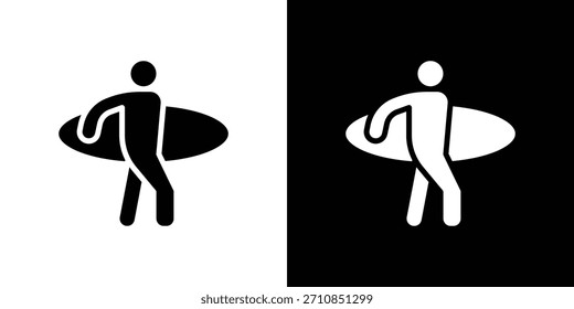Ícone de surfista design vetor coleção. ícones planos.