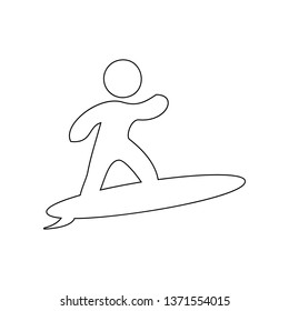 surfer icon. Element of Beach for mobile concept and web apps icon. Outline, thin line icon for website design and development, app development