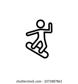 surfer icon. Element of minimalistic icons for mobile concept and web apps. Thin line icon for website design and development, app development on white background