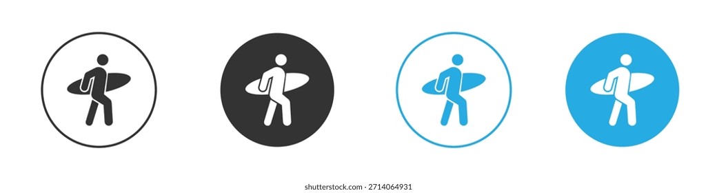 Surfer icon. Graphic icon design template