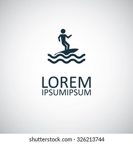surfer icon, on white background

