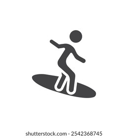 Surfer icon Symbol mark in filled style